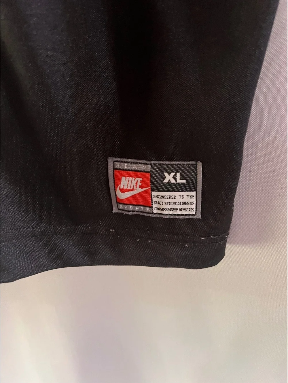 90s Vintage Nike Black Short Sleeve V-Neck Sports Shirt XL